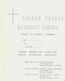 Document - Golden Square Methodist Church, 11/11/1966