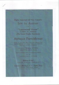 Flyer - Lancewood House Bendigo Auction