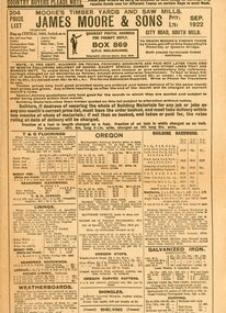 Document - Price Lists, 1922-24