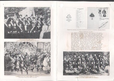 Mixed media - Emu Creek Bush Band Collection: Compilation of photographs, news article transcript and photocopy of ball programme