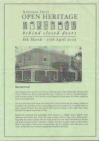 Flyer - Ravenswood homestead