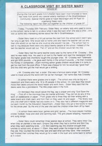 Document - Presentation by Sister Mary Ignatius to Strathfieldsaye P.S