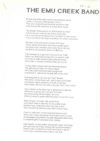 Print - Emu Creek Bush Band Collection: The Emu Creek Band Song by John Williams (Lagerphonist)