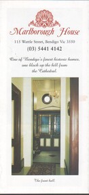 Pamphlet - Marlborough House Bendigo
