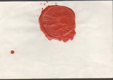 Ephemera - Red wax seals - Bank of Victoria (Bendigo & Sandhurst)