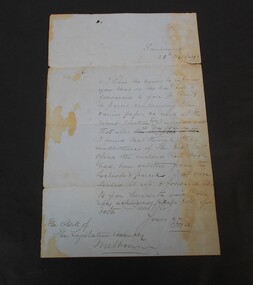 Letter - Abbott Collection: letter to Mr. Abbott