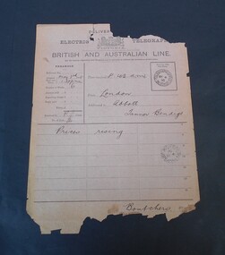 Document - Abbott Collection: Telegram