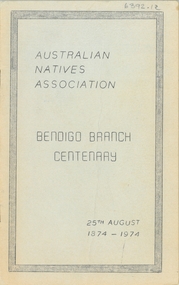 Pamphlet - Australian Natives Association