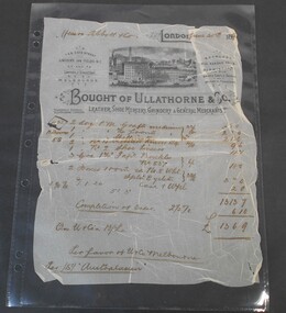 Financial record - Abbott Collection: Invoice