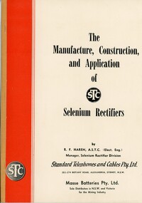 Document - STC Selenium Rectifiers Manual for the Manufacturer, Construction and Application of, 1938