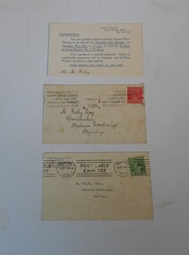 Document - Kelly and Allsop collection: envelopes and invitation