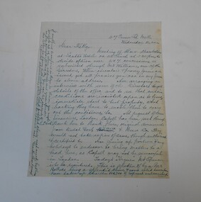 Letter - Kelly and Allsop: handwritten letters