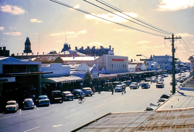 Slide - Hargreaves Street Bendigo, 1950s