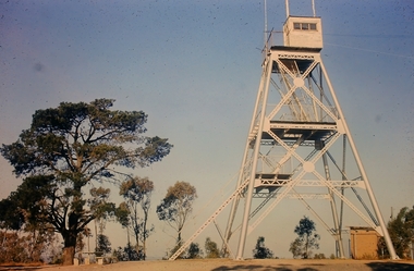 Slide - Peter Ellis Collection, Kaweka Wildflower Reserve, Castlemaine, Lightning Hill Lookout Bendigo, One Tree Hill Lookout Tower Bendigo, Kamarooka Forest Area, c1970-1972