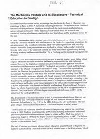 Document - The Mechanics Institute and Its Successors - Technical Education in Bendigo, 2/11/2023