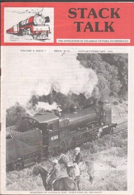 Booklet - Stack Talk, The Newsletter of Steamrail Victoria Incorporated, Volume 4, Issue 1, January / February 1993, price $2.50, 25/01/2018