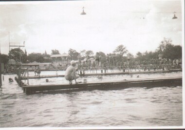 Photograph - Water polo at Bendigo Municipal Baths 26/01/1953