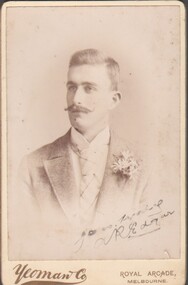 Photograph - sepia photograph on card R. Edgar, schoolteacher & lay preacher