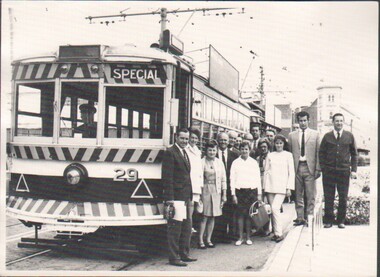 Photograph - Burnie Tram (probably tour with Ass'n. engineers on Thursday March 12th 1970)