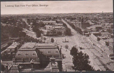 Postcard - Sepia Postcard of old Bendigo, undated