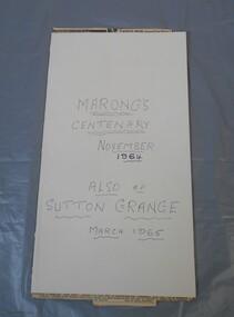 Newspaper - Lydia Chancellor collection: Marong and Sutton Grange centenaries
