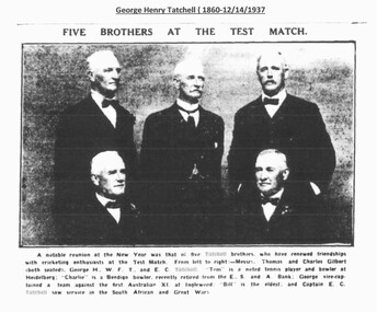 Document - Connelly,Tatchell, Dunlop, Smalley and Balmer Image, January 1925