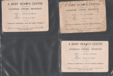 Administrative record - Charing Cross Baby Health Centre Cards