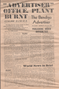 Newspaper - Bendigo Advertiser Monday July 30, 1962