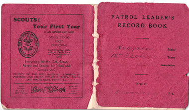 Book - Patrol Leader's Record Book, 1941-43