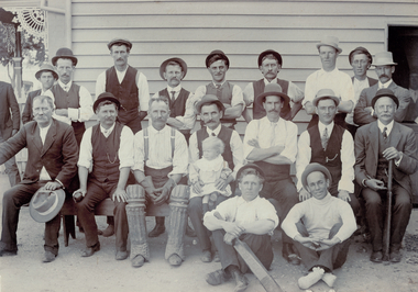 Photograph - Cricket Team at Fleece Inn, abt 1890-1920