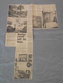 Newspaper - Lydia Chancellor collection: Wootton Lansell built this house