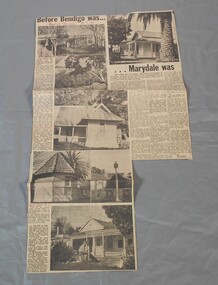 Newspaper - Lydia Chancellor collection: Article-Before Bendigo was....Marydale was