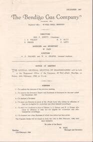 Financial record - Lydia Chancellor collection: Bendigo Gas Company and The Colonial Gas Association Limited