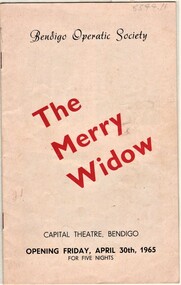 Programme - The Merry Widow