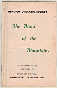 Programme - The Maid of the Mountains