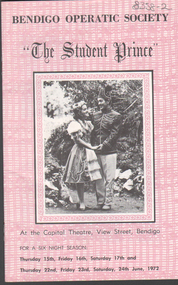 Programme - Bendigo Operatic Society: The Student Prince