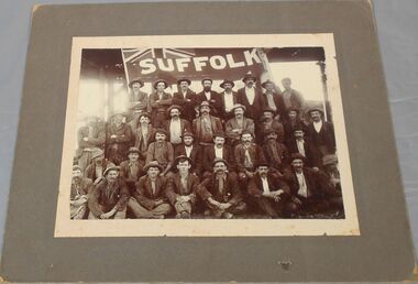 Photograph - Norman Penrose collection: Miners at the Suffolk mine