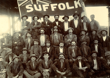 Photograph - Norman Penrose collection: Miners at the Suffolk mine