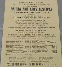 Booklet - Norman Penrose collection: Eaglehawk Dahlia and arts festival