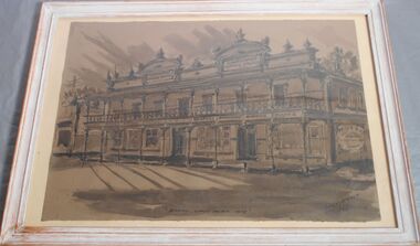 Drawing - Bendigo Coffee Palace, Bill Klemmer