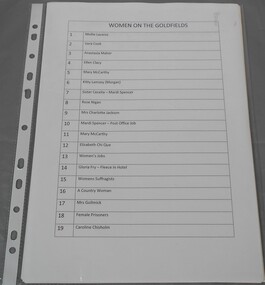 Document - Women on the goldfields