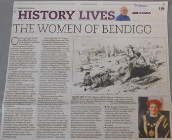 Newspaper - History lives: the women of Bendigo