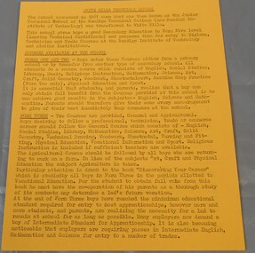 Pamphlet - White Hills Technical School