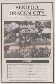 Newspaper - Aileen and John Ellison collection: Bendigo Dragon City