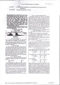 Document - Goldfield regulations
