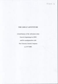 Document - "Adventure Gold Mine" Draft