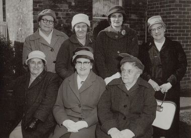 Photograph - Kangaroo Flat Red Cross Collection. Photo of seven Ladies Members 1961