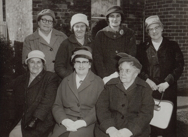 Photograph - Kangaroo Flat Red Cross Collection. Photo of seven Ladies Members 1961