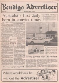 Newspaper - Trevor Lamb collection: Bendigo Advertiser from Thursday, May 28, 1987