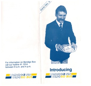 Ephemera - "Bendigo Bus" new routes, 1960 -1970s
